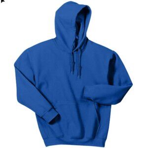 New Gildan Heavy Blend Royal Blue Hooded Sweatshirt with Kangaroo Pockets